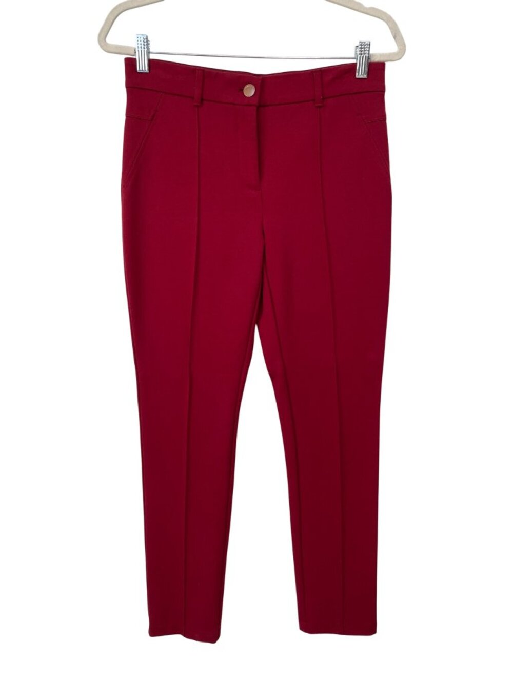 So Slimming By Chicos Pant Size Small Regular Slim Fit Front Seam Stretch Office